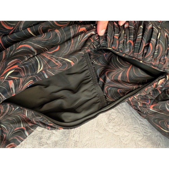 ULLA JOHNSON Gwen Dress Size 12 Obsidian Printed V Neck Puff Sleeve‎ Mini NEW - Picture 7 of 12